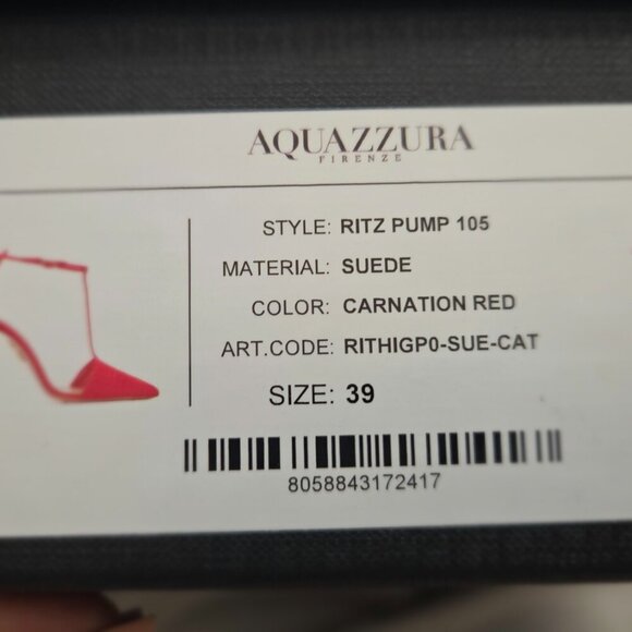 Aquazzura | Ritz Pump 105 | Carnation Red | Size 39/8.5 | Used - Picture 2 of 8